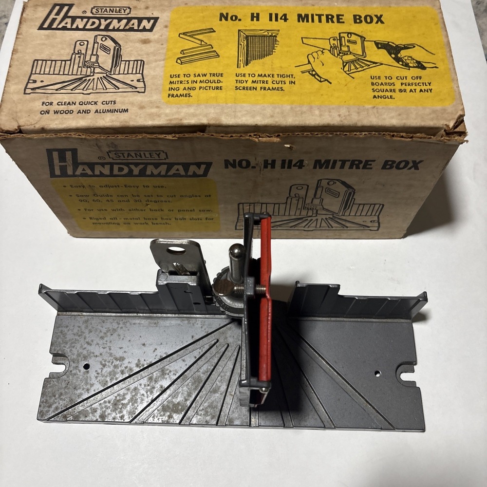 VTG Stanley Handyman #H114 Mitre Box Original Box Great Condition Made In 🇺🇸